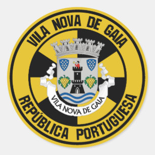 Pegatina Redonda Vila Nova de Gaia Round Emblem