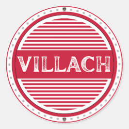 Pegatina Redonda Villach City Pride Emblem – Austrian Identity