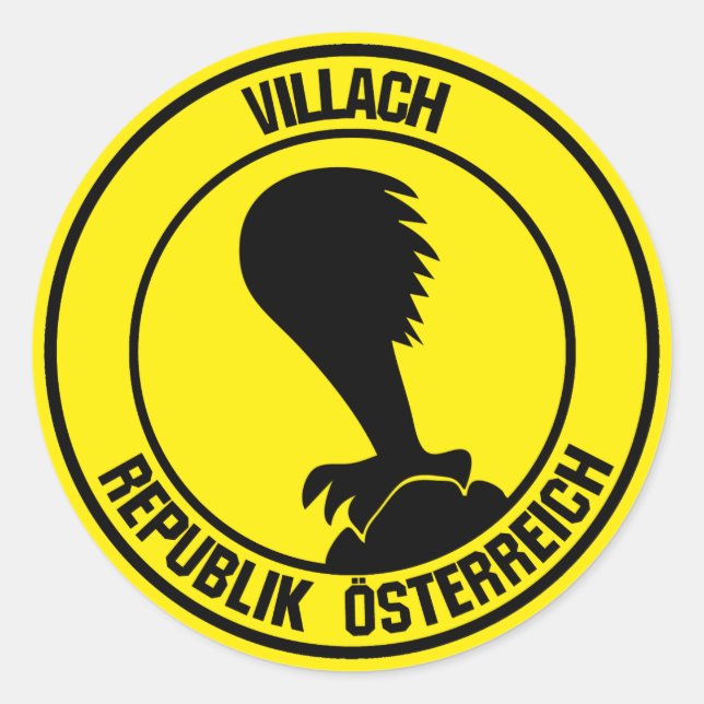 Pegatina Redonda Villach Round Emblem (Anverso)