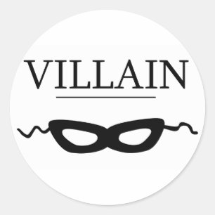 Pegatina Redonda Villain