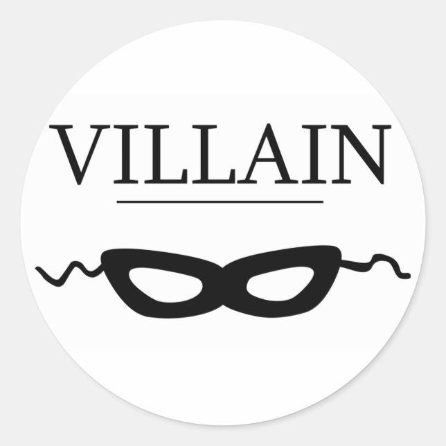 Pegatina Redonda Villain (Anverso)
