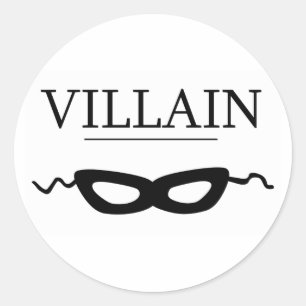 Pegatina Redonda Villain