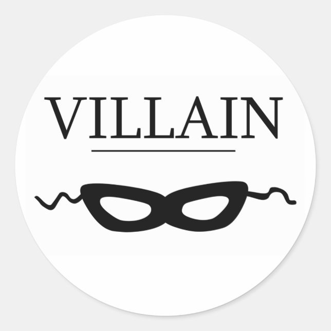 Pegatina Redonda Villain (Anverso)