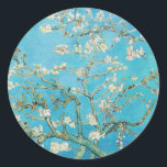 Pegatina Redonda Vincent van Gogh - Almond Blossom<br><div class="desc">Florecimiento de almendras / Ramas con flores de almendra - Vincent van Gogh,  aceite sobre lienzo,  1890</div>