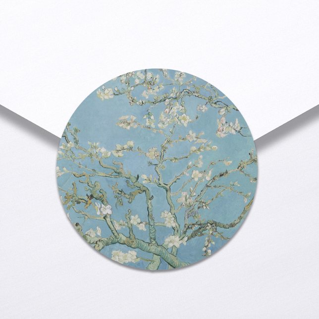 Pegatina Redonda Vincent Van Gogh Almond Blossom Boda Floral (Subido por el creador)