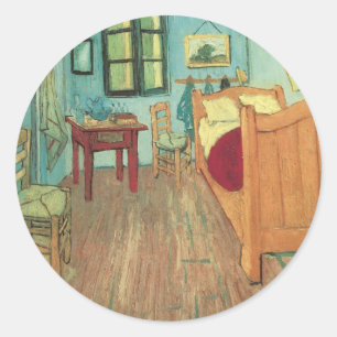 Pegatina Redonda Vincent van Gogh - La habitación de Vincent en Arl