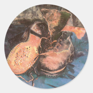 Pegatina Redonda Vincent van Gogh - Naturaleza muerta con un par de