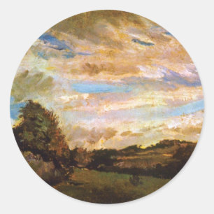Pegatina Redonda Vincent Van Gogh - Paisaje con Dunas Arte Fino