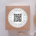 Pegatina Redonda Vínculo al sitio web Código QR Nombre comercial mí<br><div class="desc">Simple pegatina de negocio con el enlace de su sitio web de código QR. Para una personalización más avanzada de este diseño,  haga clic en el BOTÓN HERRAMIENTA DE DISEÑO AZUL de arriba. También están disponibles los elementos coincidentes.</div>