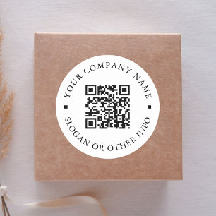 Pegatina Redonda Vínculo al sitio web Código QR Nombre comercial mí