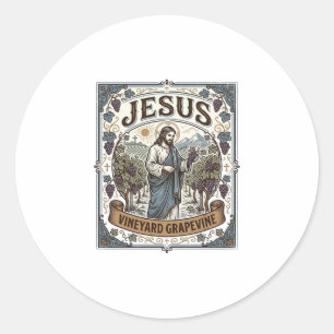 Pegatina Redonda Viñedo de Jesús Viña de Jesús Viñedo de Jesús Viña