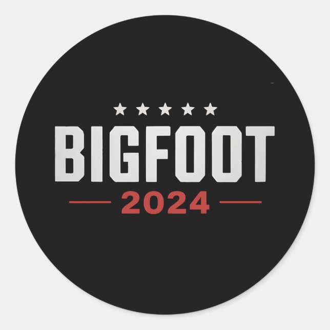 Pegatina Redonda Viñeta para las elecciones presidenciales en Estad (Anverso)