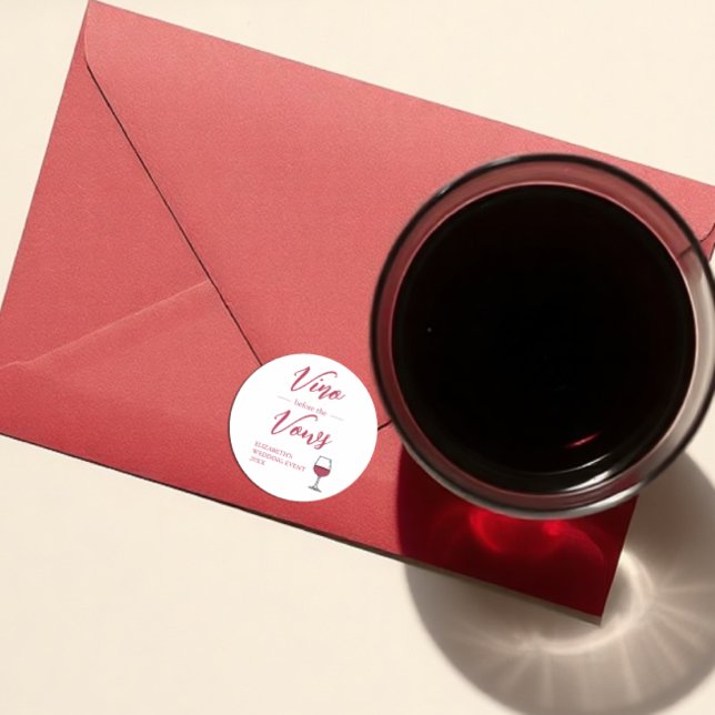 Pegatina Redonda Vino Antes de los Votos Despedida de Soltera (Subido por el creador)