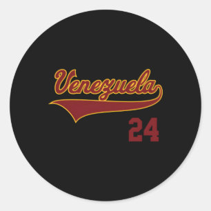 Pegatina Redonda Vinotinto Beisbol de Venezuela