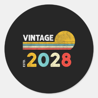 Pegatina Redonda Vintage 2028