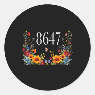 Pegatina Redonda Vintage 86 47 Trump Funny Trump Presidente 8