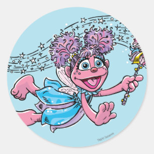 Pegatina Redonda Vintage Abby