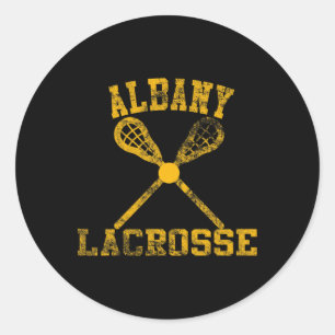 Pegatina Redonda Vintage Albany Lacrosse