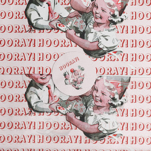 Pegatina Redonda Vintage años 50 Aniversario de la natalidad de los