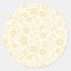 Pegatina Redonda Vintage Bloom Buttercream - Neutral