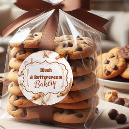 Pegatina Redonda Vintage Buttercream Bakery Branding