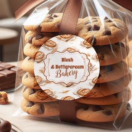 Pegatina Redonda Vintage Buttercream Bakery Business