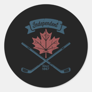 Pegatina Redonda Vintage Canada Day - Independiente desde 1867 - Ca