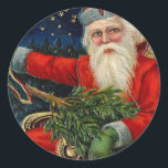 Pegatina Redonda Vintage Christmas<br><div class="desc">Arte de la época - Navidades **** MÁS BIENES DE NAVIDADES PARA RECOGER DE ABAJO ****</div>