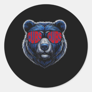 Pegatina Redonda Vintage Cubs Appartal Para Hombres Mujeres Niños