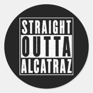 Pegatina Redonda Vintage directo desde Alcatraz Funny Trump Costu