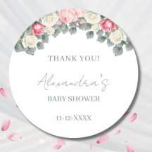 Vintage Garden Rosas Baby Shower Gracias