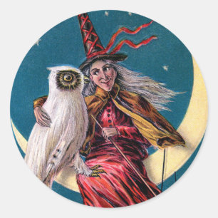 Pegatina Redonda Vintage Halloween