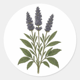 Pegatina Redonda Vintage Lavender Sticker - round
