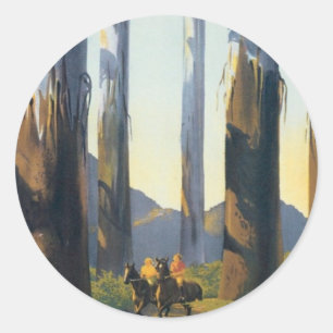 Pegatina Redonda Vintage Marysville Victoria Australia