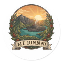Vintage Monte Rinjani Indonesia Volcán Retro