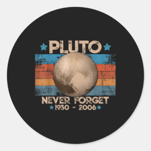 Pegatina Redonda Vintage nunca olvida la divertida astronomía retro