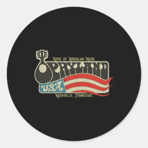 Pegatina Redonda Vintage Opryland USA 1972 Tennessee 70s Especial C