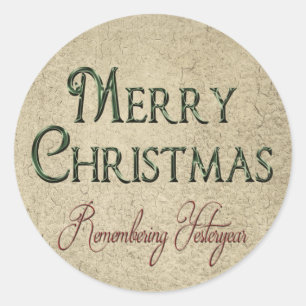 Pegatina Redonda Vintage Pegatinas de la ronda navideña (20)