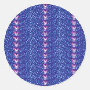 Pegatina Redonda Vintage Purple Floral Violets fondo de escritorio