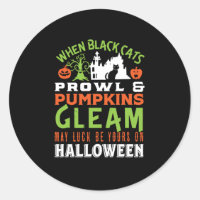 Vintage Retro Luck cita y poema de Halloween