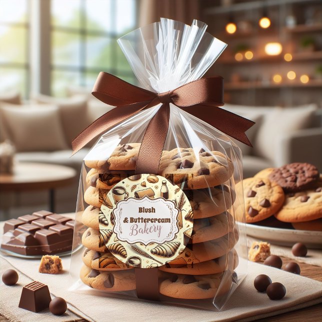 Pegatina Redonda Vintage Rustic Bakery (Subido por el creador)