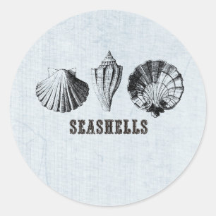 Pegatina Redonda Vintage Seasheles