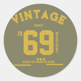 Pegatina Redonda Vintage Since Limited Edition