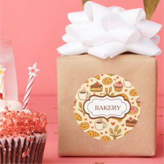 Pegatina Redonda Vintage Style Bakery