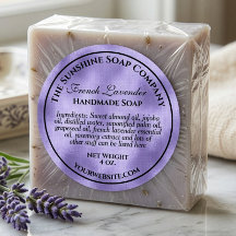 Vintage style woven purple foil soap cosmetic