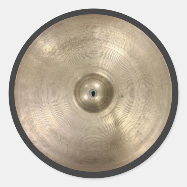 Pegatina Redonda Vintage Turkish Constantinople Cymbal (Anverso)