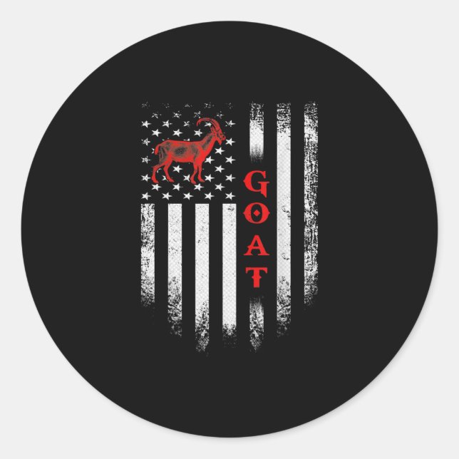 Pegatina Redonda Vintage US Bandera Estadounidense (Anverso)