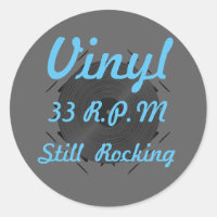 Vinyl 33 RPM azul rodante