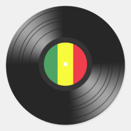 Pegatina Redonda Vinyl reggae