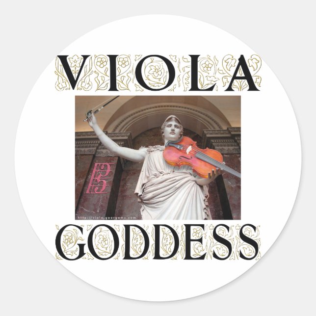 Pegatina Redonda Viola Goddess (Anverso)